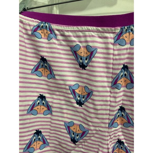 Disney NWT Eeyore Womens Lounge Shorts Purple Pink Striped Sleepwear Size 2X - Picture 4 of 9